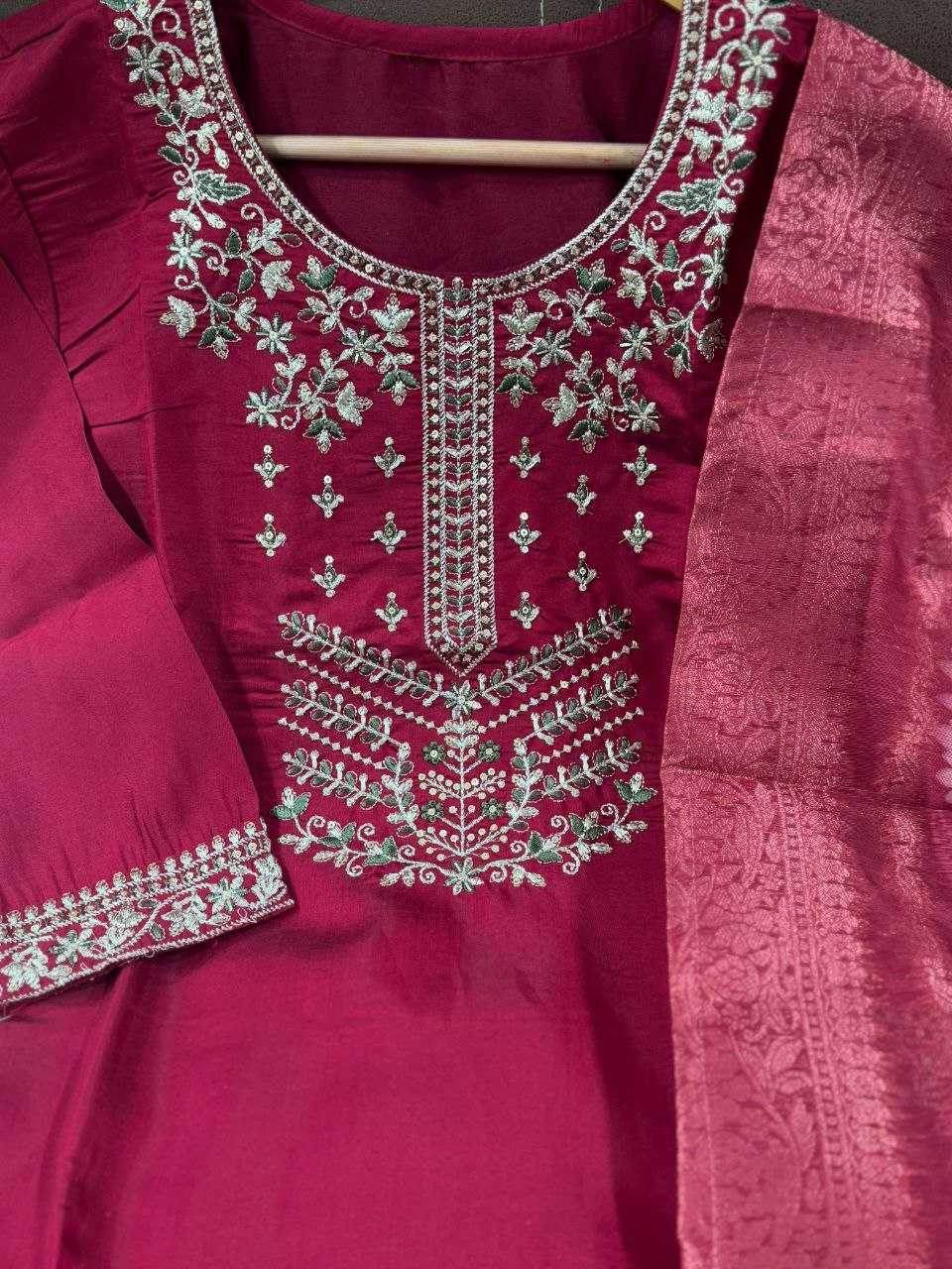 Viscose Chander Kurti Bottom With Dupatta - MYLUXURY LANE ENTERPRISE